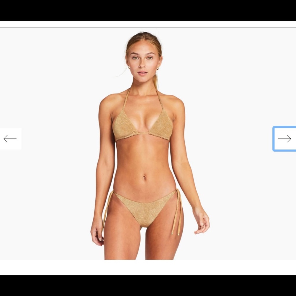 Vitamin A Elle adjustable Tie bottom Golden Glow Metallic